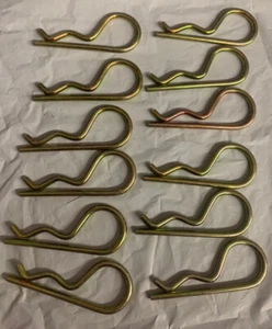 12pc 3" X 1.5” hitch Pin clip R clip Zink Plated Trailer Tow Sway Bar Tractor - Picture 1 of 4