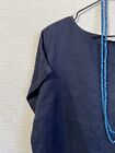 ?? Sportscraft Navy Extended Sleeve Linen Women's Blouse Top Shirt Size S/10