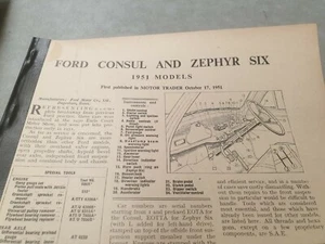 1951 FORD CONSUL & ZEPHYR 6   Repair Manual Info - Picture 1 of 4