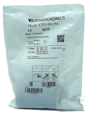 Automation Direct CTV-00-2M 20-250VDC/30-250VAC Capacitive Proximity Sensor - Image 1 of 4