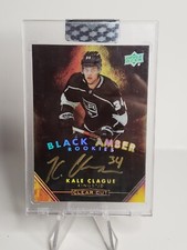 Kale Clague 2019 UD CLEAR CUT BLACK AMBER Rookie Auto Case Has Scratch Card Mint