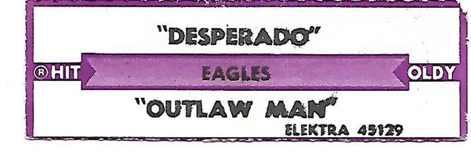 Eagles, Desperado/Outlaw Man, Jukebox Label 45 Foto 1 de 1
