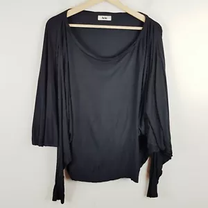 ACNE Studios Womens Size M or 12 Black Janus Long Sleeve Oversized Top AW10 - Picture 1 of 6