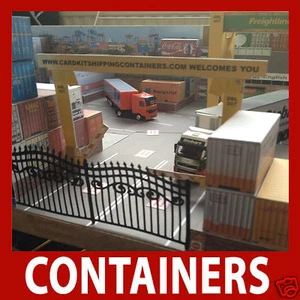 OO 1:76 Model Rail Card Kit Shipping Containers Pre-Weath Mixed Collection x 12 - Picture 1 of 8