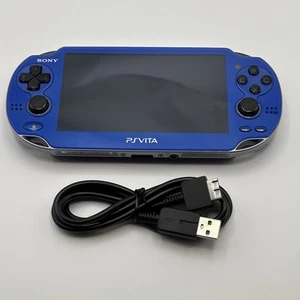 SONY PS Vita PCH-1000 1100 Console Blue OELD Fast Shipping No joystick drift - Picture 1 of 7