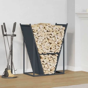 Brennholzregal Anthrazit 69,5x35x81 cm Kaltgewalzter Stahl Feuerholzständer - Bild 1 von 10