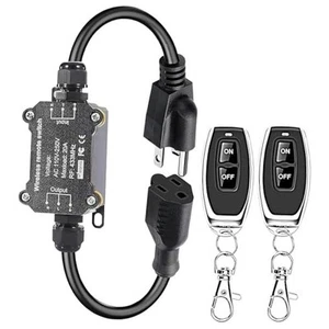 AC110V Remote Control Power Switch,Waterproof Wireless Light Switch,328 Feet - Picture 1 of 7