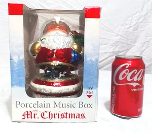 2005 Mr. Christmas Santa Figur, Animated Center & Spieluhr, 7-1/2" Neu im Karton - Bild 1 von 6
