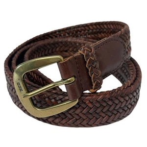 POLO RALPH LAUREN Herren Gürtel Größe 40 braun geflochtenes Leder klassisches Preppy Logo - Bild 1 von 10