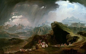Joshua Commanding the Sun Gibeon Painting by John Martin Reproduction - Picture 1 of 6
