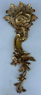 Antique Victorian  French Figural  Floral Bronze Wall Sconce Solid Heavy Bronze  - Image 1 of 4