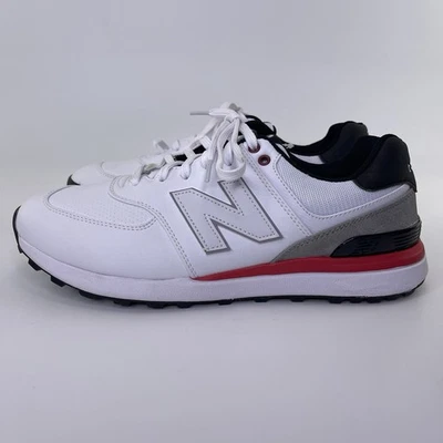 Zapatos de golf New Balance 574 Greens V2 MG574WK blancos/negros para hombre sin clavos talla 10 Foto 1 de 4
