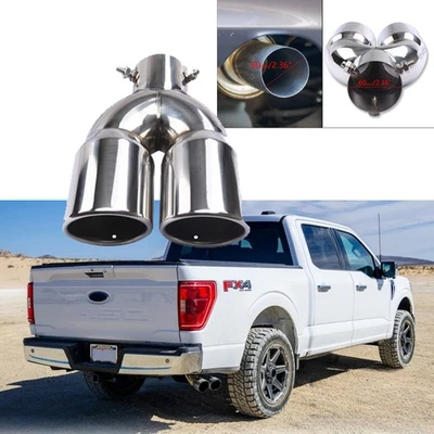 Puntas de silenciador de escape trasero de auto calibre doble/salida para Ford F-150 Foto 1 de 4
