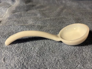 Cuillère à lait blanc 5" louche condiment gelée confiture Mayo vintage - Photo 1/7