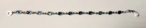 Pulsera Plateada (S-80) con Piedras Azul-Verdes 7.5" - Imagen 1 de 4