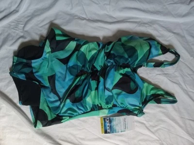 Gabar NUEVO Para Mujer Azul Talla 14D Una Pieza Secado Rápido Traje de Baño Vestido de Natación UPF 50+ Foto 1 de 4