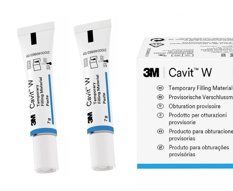 2x cavit w tooth cement bonding aid filling crowns emergency repair kit doctor - Image 1 of 1