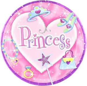 Amscan Paper Plates - Princess (Pack Of 8, 23Cm) Plates Kids Birthday Girls - Picture 1 of 1