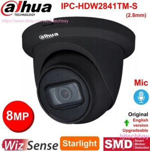Dahua originale 4K 8MP Starlight IPC-HDW2841TM-S fotocamera PoE SMD+ microfono nero - Foto 1 di 8