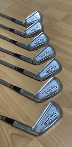 1965 VTG 7 Club Golf Spalding Top Flite Professional Iron Set RH OG Leather Grip - Picture 1 of 17