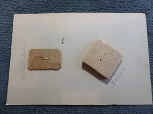 2 Wood Buttons English Ash & Balsa 1 1/4" & 1 1/2' Inch - Picture 1 of 2