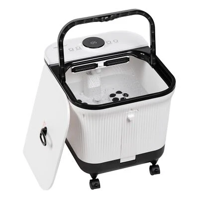 White Shiatsu Foot Spa Bath Basin Massager with Heat Massage Rollers and Jets - Image 1 of 4