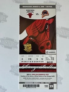 2009 Golden State Warriors at Chicago Bulls Ticket 3/4/09 Derrick Rose Rookie - Picture 1 of 1