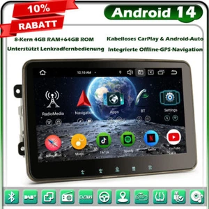 10.1" Android 14 Autoradio Navi für VW Golf 5/6 Tiguan Passat Polo Caddy T5 Seat - Bild 1 von 24