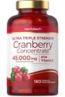 Cranberry 45.000 mg Kapseln mit Vitamin C - 180 hochfeste Kappen