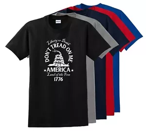 T-shirt bandiera Dont Tread on Me Gadsden - Tea Party, politica, maglietta, nuova - Foto 1 di 13