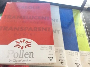 80 Shts 100G Vellum Paper Translucent Transparent  Paper 8.25 x 11.75 RWBG lot - Picture 1 of 5