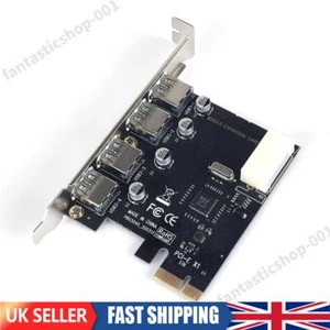 PCIE Riser Expansion Card 4 Ports PCI Express USB 3.0 High-speed Adapter for PC - Afbeelding 1 van 12