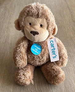 Carter's Plüsch braun/hellbraun Snuggle Me Monkey 15 Zoll mit Etikett Security Lovey Lovie 2023 - Bild 1 von 8