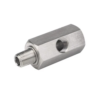 1/8 In BSPT Oil Pressure Sensor Tee to NPT Fitting Turbo Feed Line Gauge Adapter - Picture 1 of 4