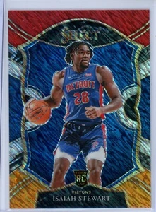 2020-21 Select Concourse Isaiah Stewart #76 Red White Orange Shimmer RC! ฿₲ - Picture 1 of 2