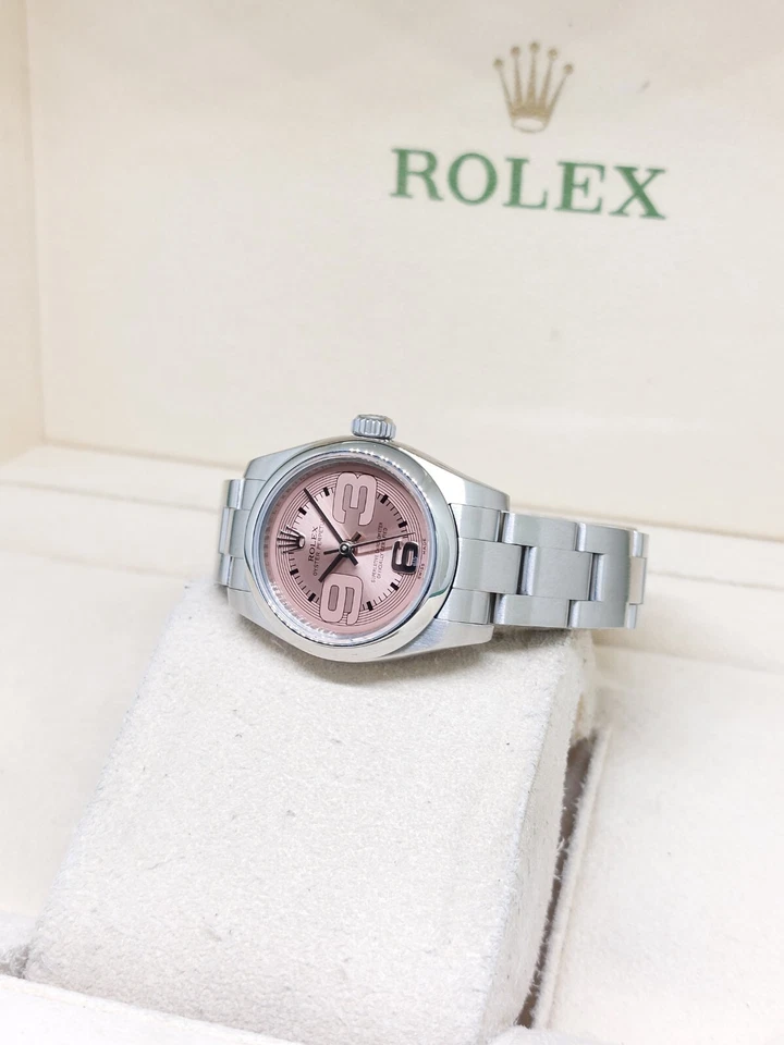Rolex 26mm Dama Rosa Arabic Oyster Perpetual REF: 176200 (Z) Foto 1 de 4