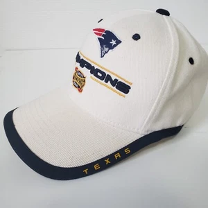 New England Patriots Hat Super Bowl XXXVIII Champs White Cotton One Size NFL New - Picture 1 of 12