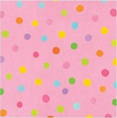 Sleepover Pink Party Best Friends Polka Dots Birthday Party Lunch Napkins x16 - image 1 of 4