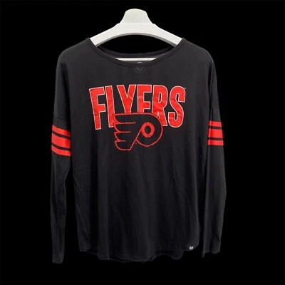 Philadelphia Flyers Womens Medium Long Sleeve T Shirt 47 Brand City Spell Out - Image 1 of 4