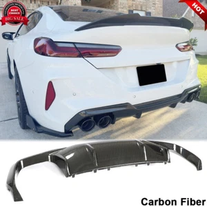 For BMW G16 F93 M8 2019-22 DRY CARBON Rear Bumper Diffuser Lip Spoiler Body Kit - Bild 1 von 12