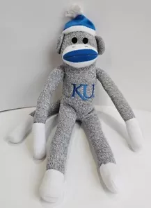 KU Plush Sock Monkey 20" Stuffed Animal Forever Collectibles - Picture 1 of 8