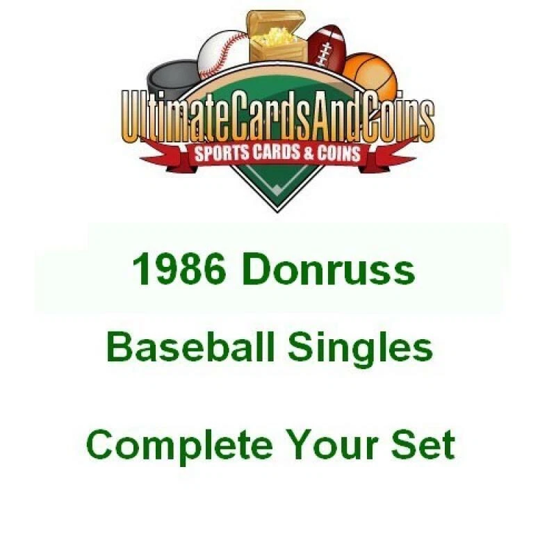 1986 Donruss Baseball Singles 421-660 Complete Your Set - Image 1 of 1