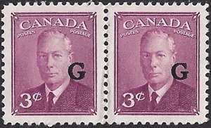 🍁Par Canadá #O18 "KING GEORGE VI" Fino Como Nuevo 1950 Sobreimpresión Edición G - Imagen 1 de 2