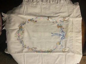 Coperta neonato fatta a mano culla culla carrozzina coprivaso bianco pizzo ricamato - Foto 1 di 11