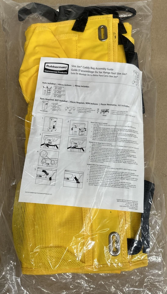 Rubbermaid Yellow Commercial Caddy Bag Organizer 2032951