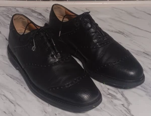Footjoy Herren Schwarz Premiere Serie Wilcox Gold Schuhe Größe 11,5 Extrabreit - Bild 1 von 10