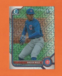 Bowman Chrome Draft 2022 1er refractor MOJO NAZIER MULE #BDC-77 CHICAGO CUBS - Imagen 1 de 2