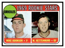 1969 Topps Orioles Rookies Mike Adamson / M. Rettenmund Baltimore Orioles #66