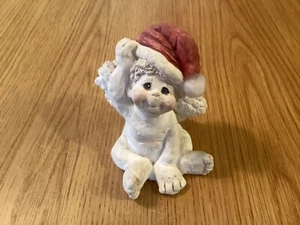 Dreamsicles Cherub by Cast Art Santa's Little Helper Angel Figurine Signed 1991 - Picture 1 of 6
