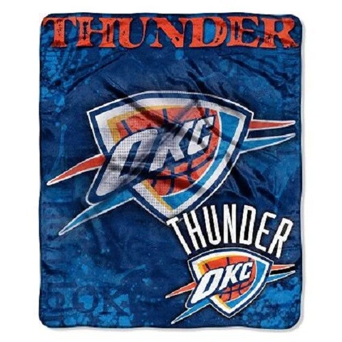 Oklahoma City Thunder 50" by 60" Plush Raschel Throw Blanket - NBA Cover